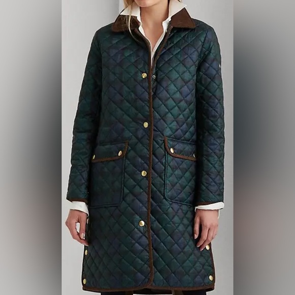 Ralph Lauren Jackets & Blazers - Ralph Lauren Navy and Brown Quilted Puffer Coat
